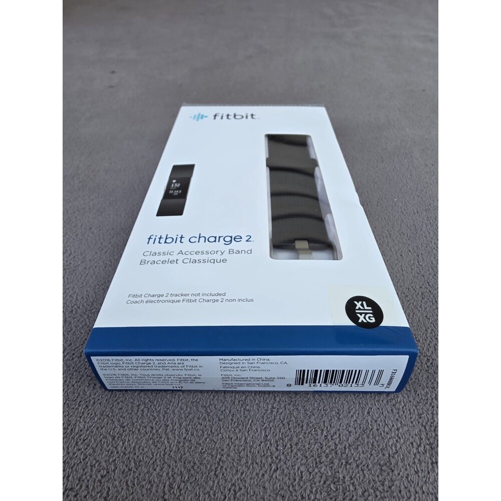 Fitbit Charge 2 Classic Accessory Band Bracelet Authentic Fitbit Blue Size XLG